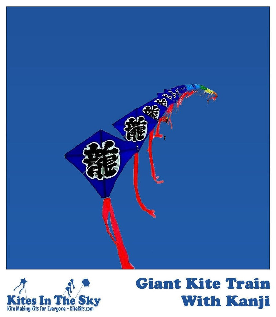 Giant Kite Train w/Kanji DIY Kite Kit - Kites In The Sky