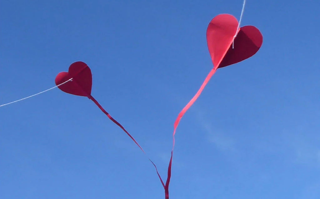 Free Heart Paper Kite Template