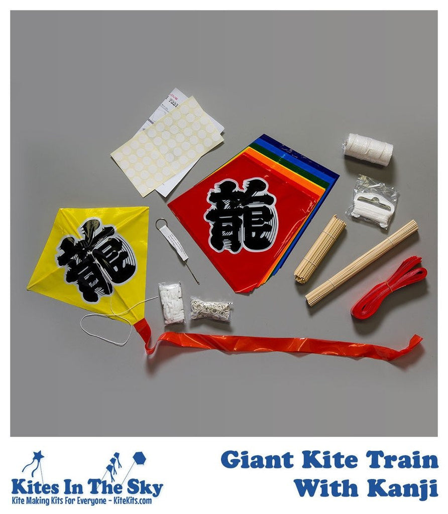 Giant Kite Train w/Kanji DIY Kite Kit - Kites In The Sky