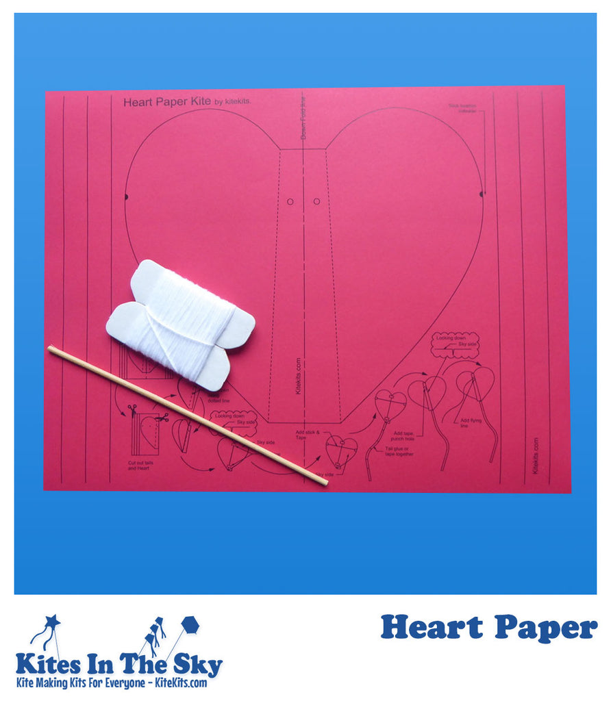 Heart Paper Kite - Kites In The Sky